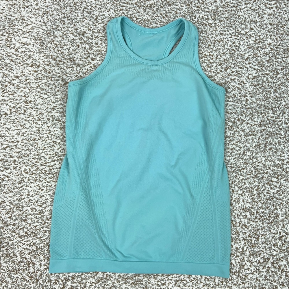 Athleta Tank Top Womens‎ Small Blue Scoop Neck Racerback Running Gym Workout